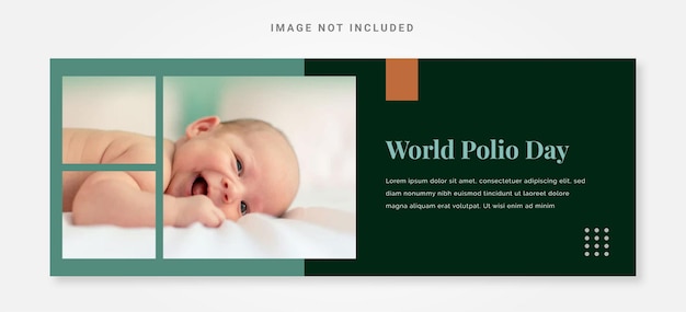 Vector creative banner world polio day design template