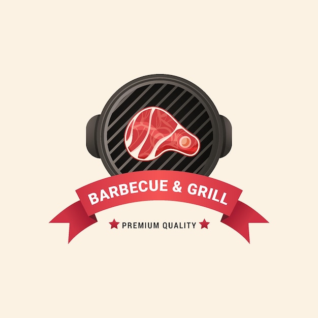 Vector creative barbecue logo template