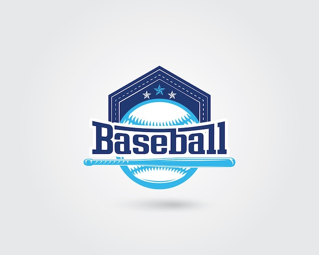 Vector creative baseball club vector logo design