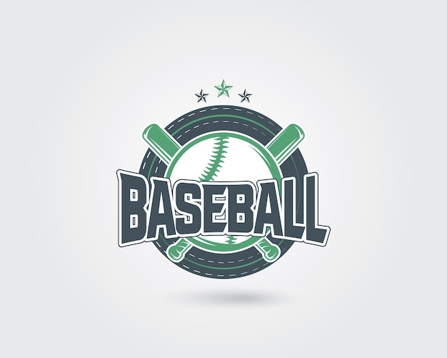 Vector creative baseball club vector logo design