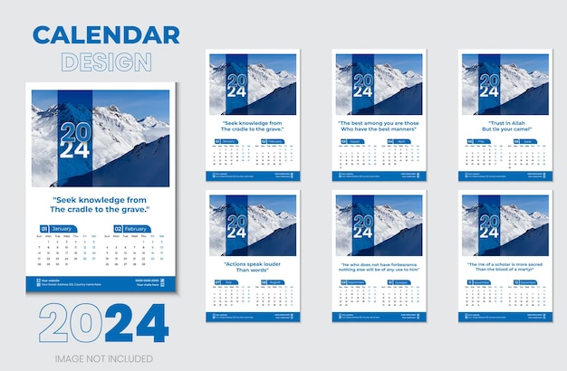 Vector creative beautiful new year calender design