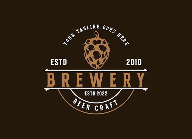 Vector creative beer craft logo design template