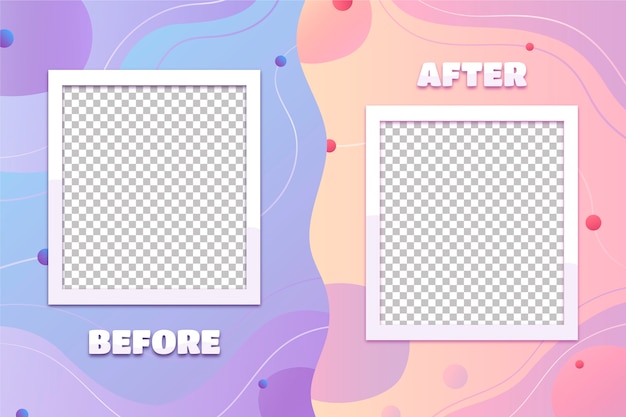 Vector creative before and after background template