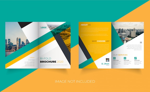 Modello di brochure creativa bi-fold