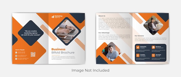 Creative bifold brochure template design