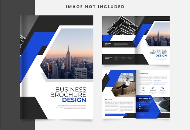 Creative bifold business brochure template design