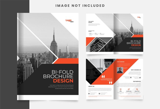 Vector creative bifold business brochure template design