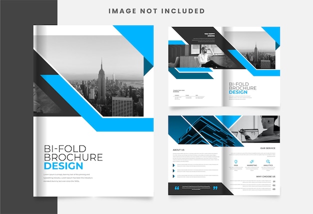 creative bifold Business brochure template design