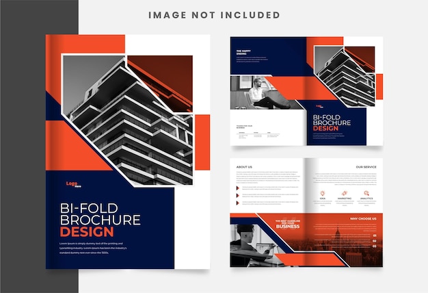 creative bifold Business brochure template design