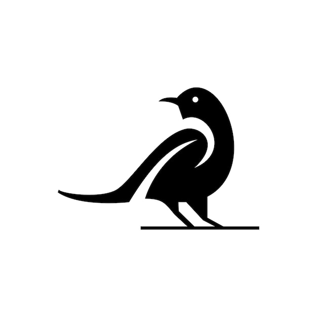 Creative bird logo design with shape