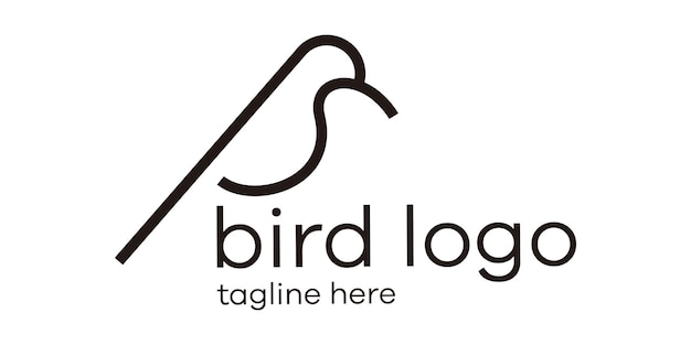 Illustrazione vettoriale del logo dell'uccello creativo