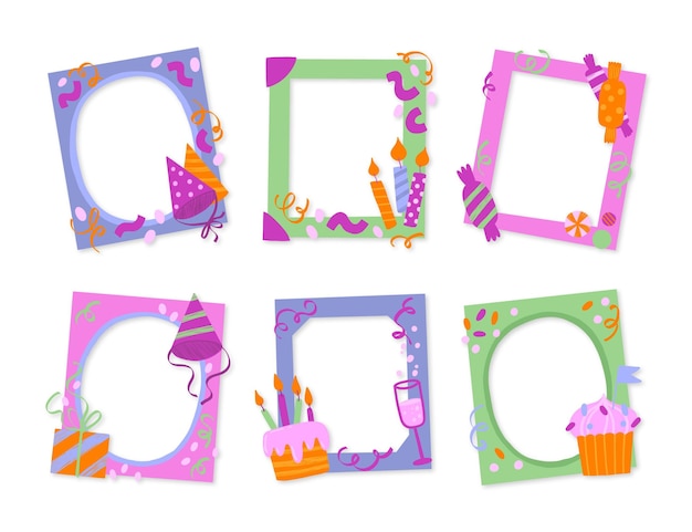 Creative birthday collage frame pack