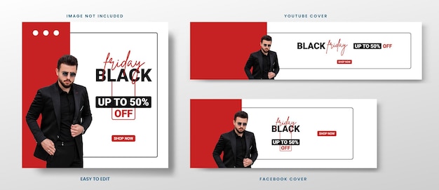 Creative Black Friday sale social media post template design Black Friday Sale