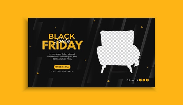 Creative Black Friday sale web banner template design