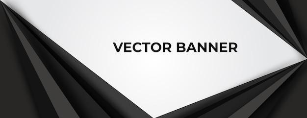 Creative Black Vector Banner Abstract Background Design Backdrop Header Cover Page Template Design