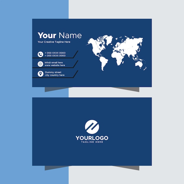 Creative Blue Business Card