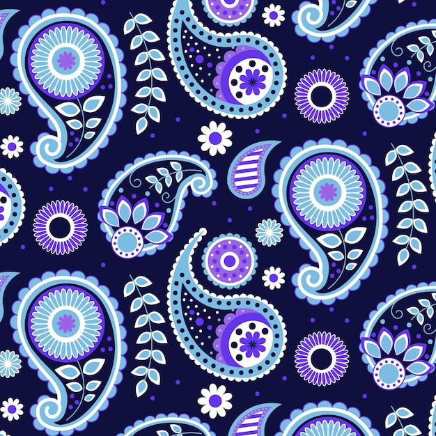 Creative blue paisley pattern