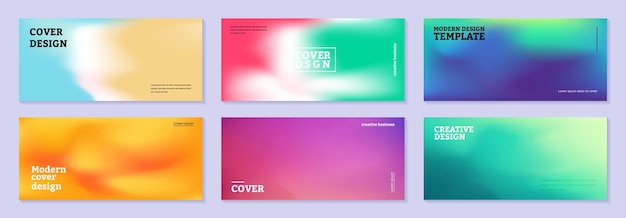 Vector creative blurred liquid abstract background covers or horizontal posters concept