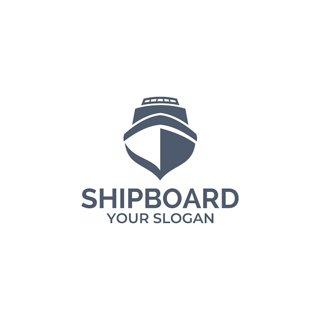 Creative boat logo design illustration for nautical sailing