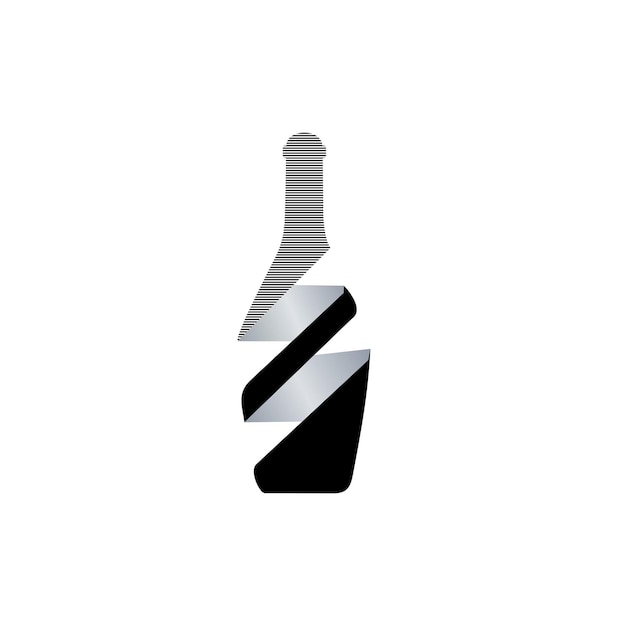 Vettore progettazione creativa del logo della bottiglia