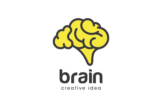 creative brain concept logo design template
