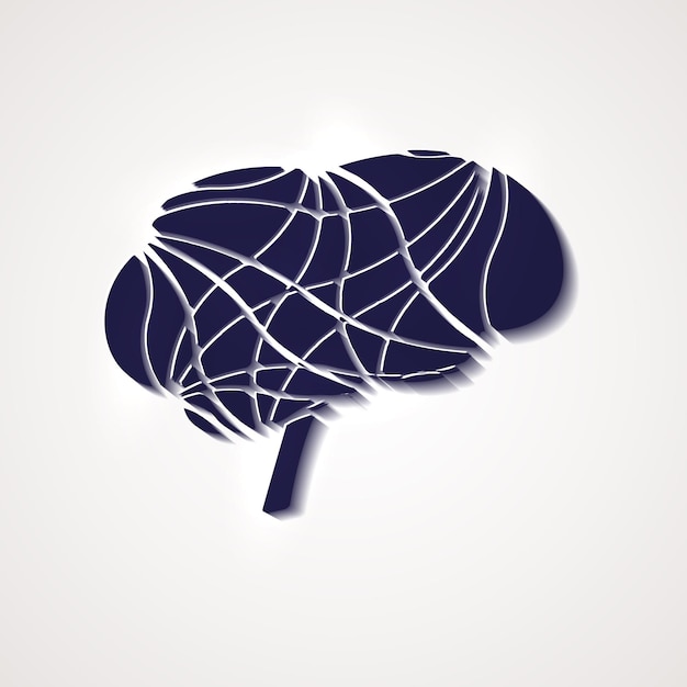 Creative brain modern illustration