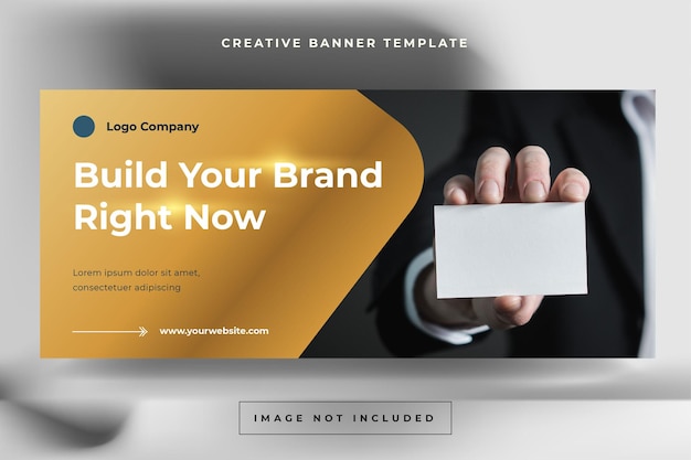 Creative branding concept banner design template