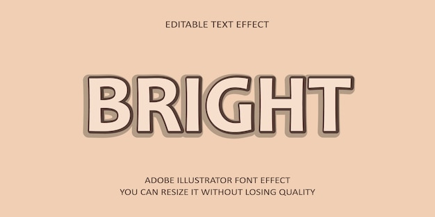 Creative Bright Editable Vector Text Effect Font