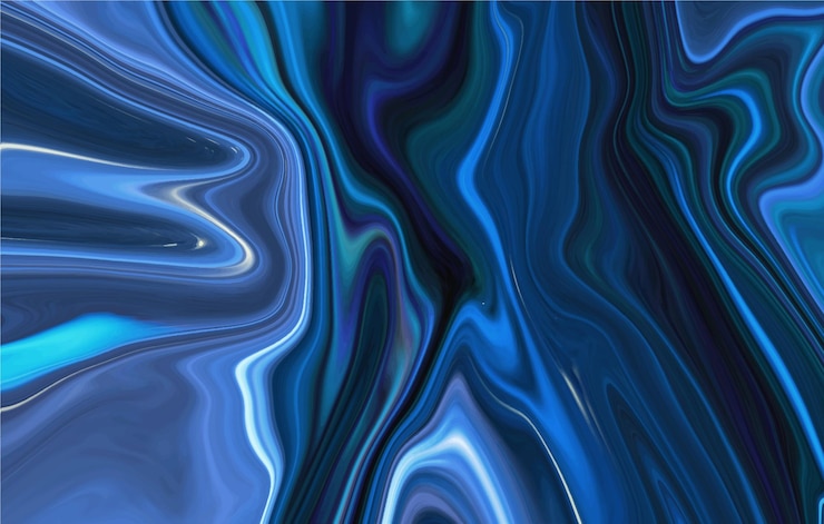 Vector creative bright glossy liquid background design with wavy pattern