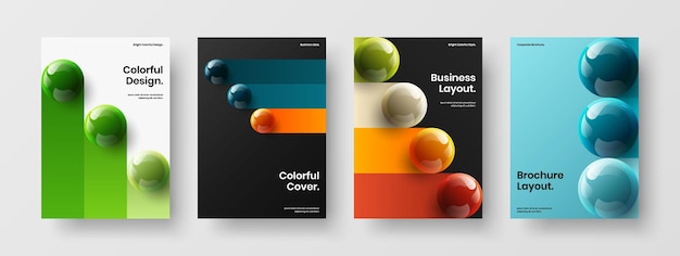 Creative brochure A4 vector design template composition