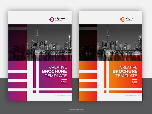 Vector creative brochure cover annual report flyer template