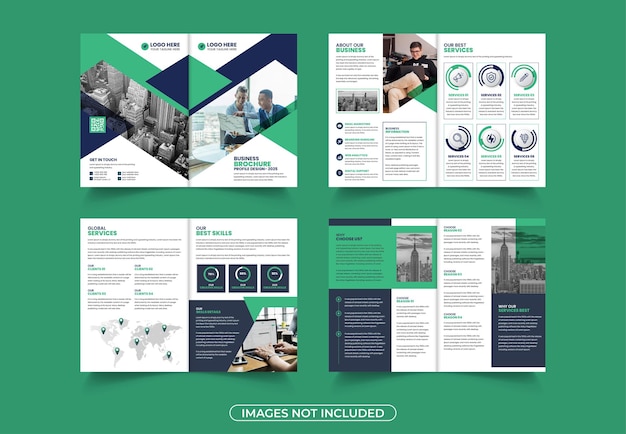 Creative brochure design template for corporate business digital agency