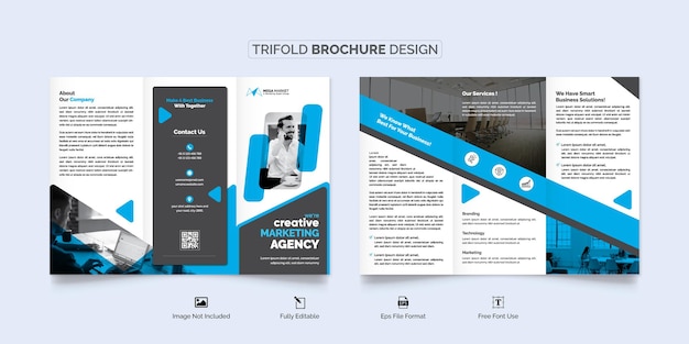 Шаблон дизайна творческой брошюры