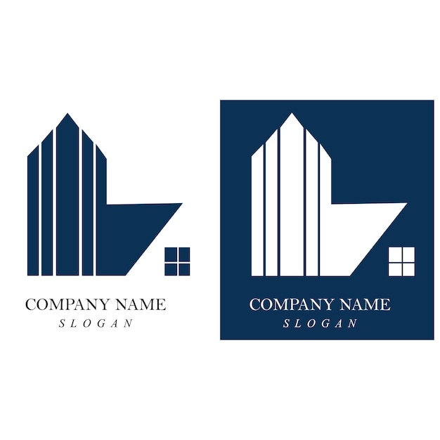 Creative building construction logo design