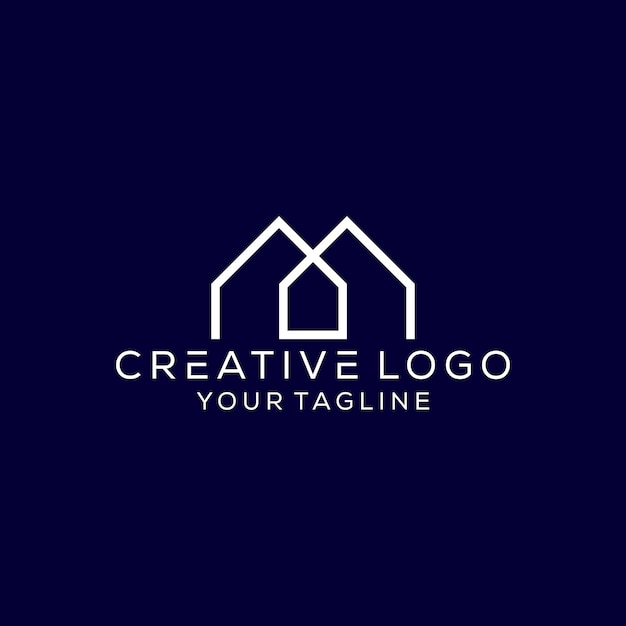 Vettore logo edificio creativo