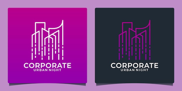 Creative building tech logo design template