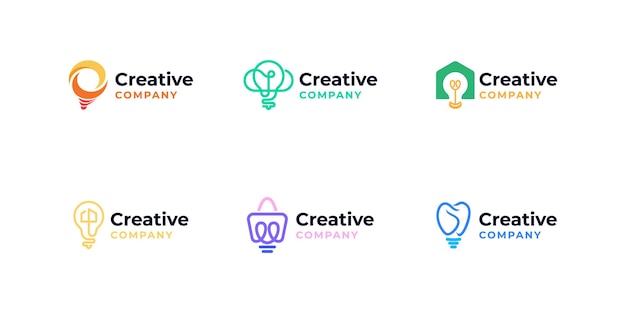 creative bulb logo design creative company logo