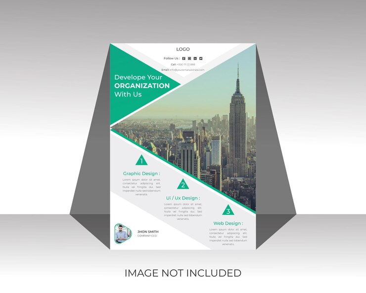 Creative business a4 flyer template design