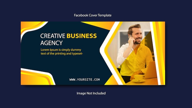 Creative business agency facebook cover template