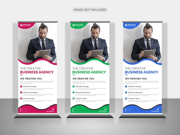 Creative business agency roll up banner design or pull up banner design