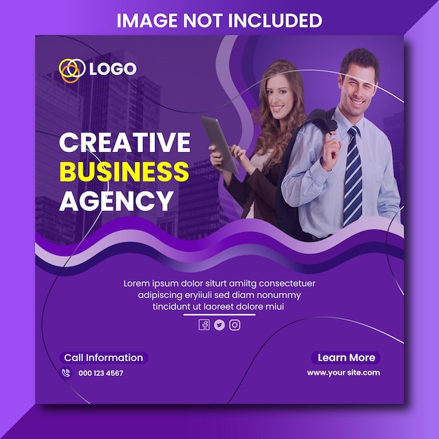 Creative business agency social media ad post design