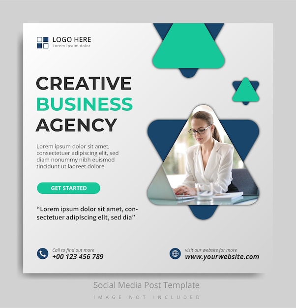 Creative business agency social media post template