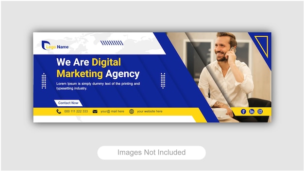 Creative business agency web banner design and landing page social media instagram or facebook cover