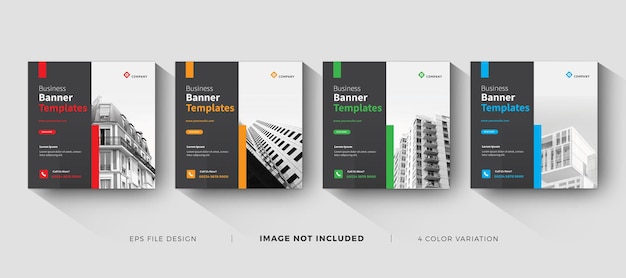 Creative business banner template social media