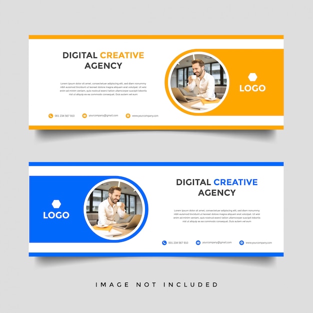 Creative business banner vector template