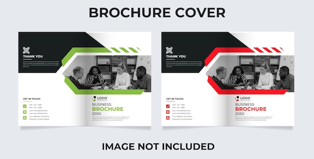 Creative Business bi fold brochure or magazine cover design with modern abstract design