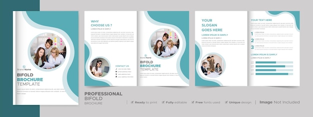 Creative business bifold brochure template