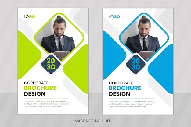 Creative business book cover design and modern company profile brochure cover template