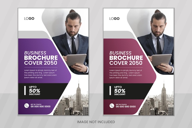 Creative business book cover design and modern company profile brochure cover template