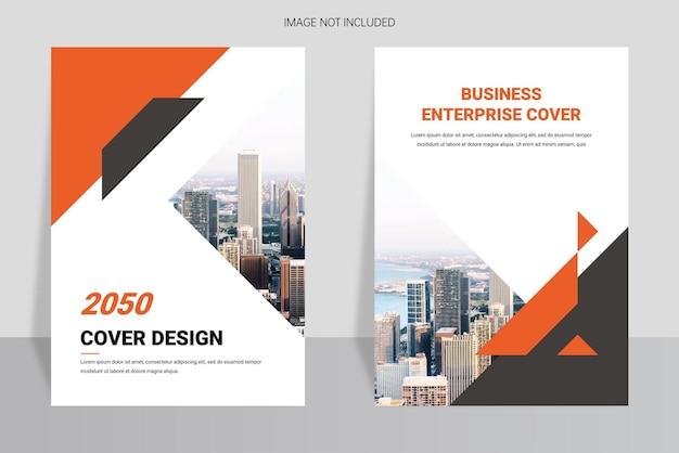 Vector creative business book cover design template